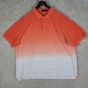 Polo Ralph Lauren Polo Shirt Men's Size 3XB BIG Orange Gradient Green Pony S/S